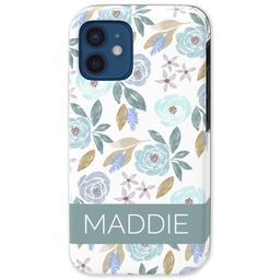 Iphone 12 Pro Mini Tough Case with Teal Floral design