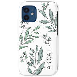 Iphone 12 Pro Mini Tough Case with Watercolor Foliage design