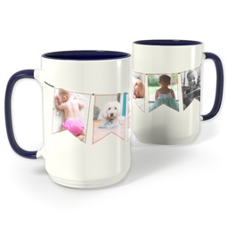 Blue Photo Mug, 15oz with A Mom's Memories design