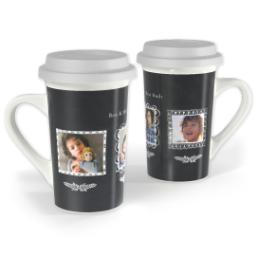 Thumbnail for Premium Grande Photo Mug with Lid, 16oz with Chalkboard Framed Photos design 1