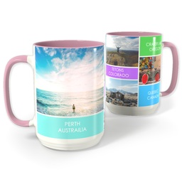 Pink Photo Mug, 15oz with Custom Blank design