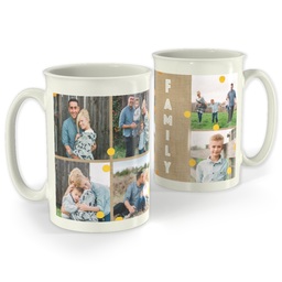 Bistro Photo Mug, 18oz with Gold Confetti with Canvas design