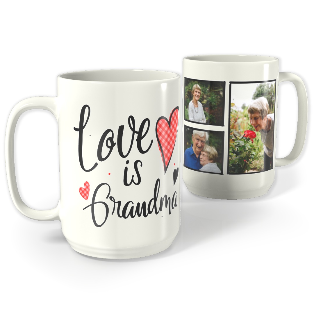 Love Photo Collage Personalized White Coffee Mug For Her