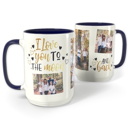 Blue Photo Mug, 15oz with Journey Of Love design