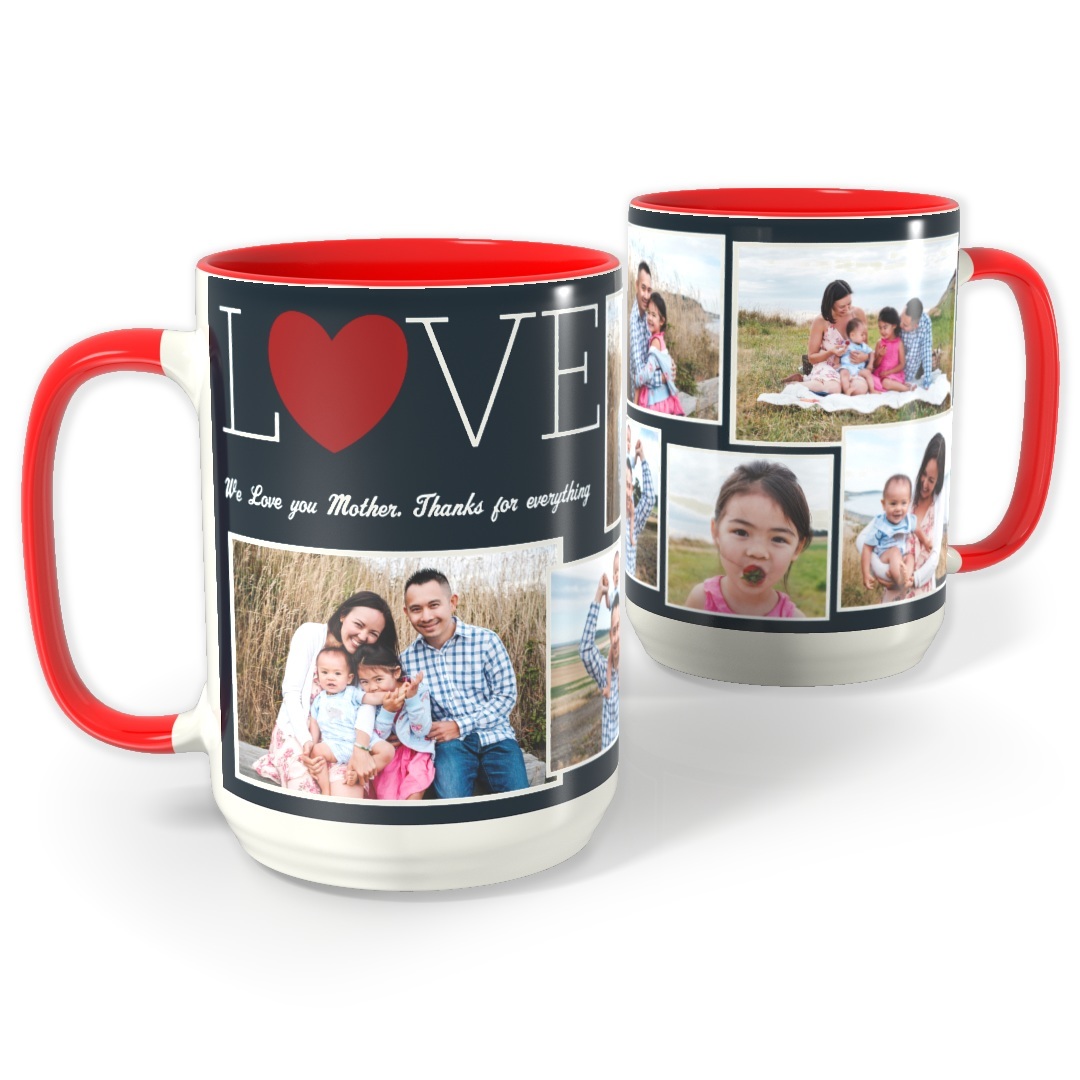 Personalized Mom Coffee Mugs - Love Photo Collage