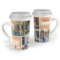 Thumbnail for Premium Grande Photo Mug with Lid, 16oz with Love Grandpa design 1