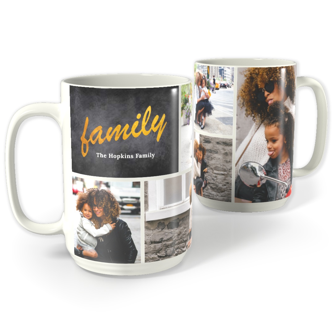Family Photo Personalized White Coffee Mug