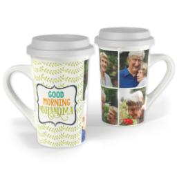 Thumbnail for Premium Grande Photo Mug with Lid, 16oz with Morning Grandma design 1