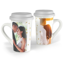 Premium Grande Photo Mug with Lid, 16oz with Seize The Day design