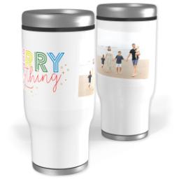 Thumbnail for Stainless Steel Tumbler, 14oz with Colorful Holiday design 1