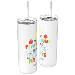 Personalized Tumbler with Straw with Playground Fun design