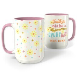 Pink Photo Mug, 15oz with Retro Mug design