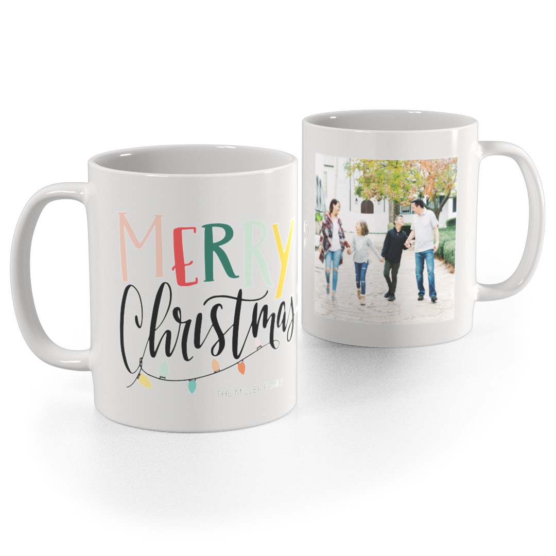 Family Photo Personalized White Coffee Mug