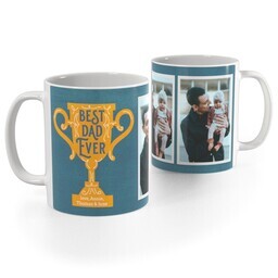 White Photo Mug, 11oz with And the Award Goes to Dad design