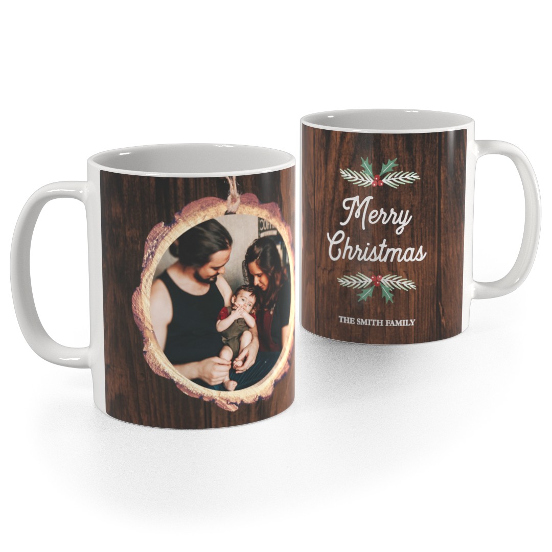 Family Photo Personalized White Coffee Mug