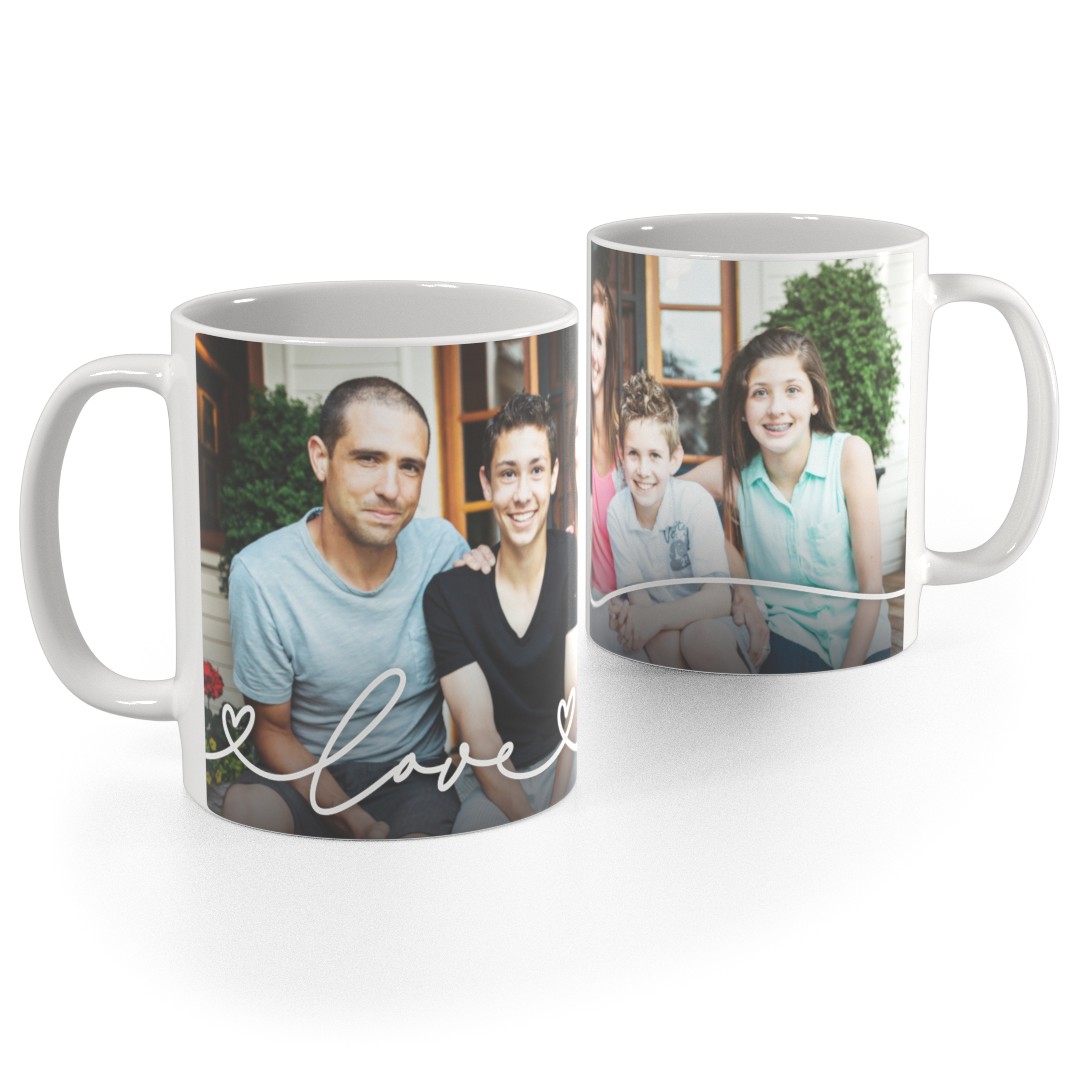 Love Photo Collage Personalized White Coffee Mug For Her