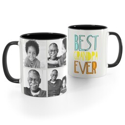 Black Handle Photo Mug, 11oz with Best Grandpa design