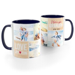 Blue Handle Photo Mug, 11oz with Love Grandpa design