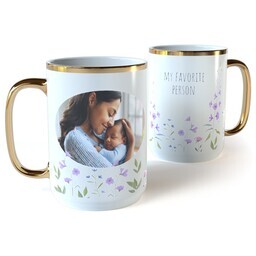 Gold Photo Mug, 15oz with My Favorite Person design