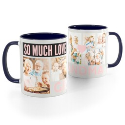 Blue Handle Photo Mug, 11oz with So Much Love Grandma design