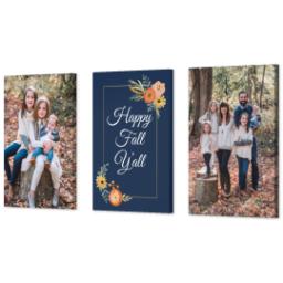 Thumbnail for 3 Piece Multi-Piece Canvas (24" x 52") with Harvest Flowers design 2