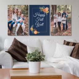 Thumbnail for 3 Piece Multi-Piece Canvas (24" x 52") with Harvest Flowers design 4
