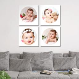 Thumbnail for 4 Piece Multi-Piece Canvas (34" x 34") with Four Square: Golden Circle design 5