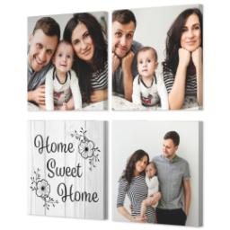 Thumbnail for 4 Piece Multi-Piece Canvas (34" x 34") with Four Square: Home Sweet Home design 2