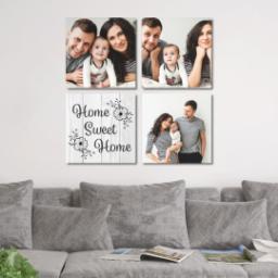 Thumbnail for 4 Piece Multi-Piece Canvas (34" x 34") with Four Square: Home Sweet Home design 5