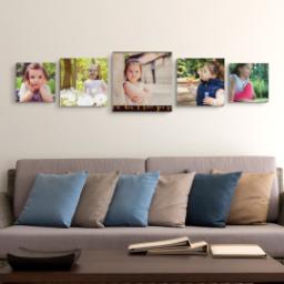 Thumbnail for 5 Piece Multi-Piece Canvas (16”x 60”) with Picture It Squared: How I Love You So design 4
