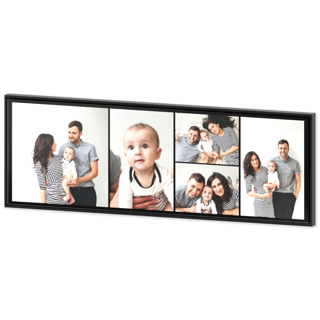 20x60 Collage Canvas With Floating Frame | Custom Color Collage ...