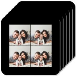 Thumbnail for Photo Coasters, Set Of 6 with Custom Color Collage design 1