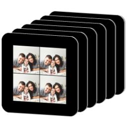 Thumbnail for Photo Coasters, Set Of 6 with Custom Color Collage design 2