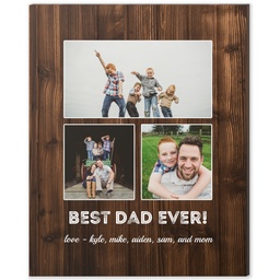 8x10 Desk Canvas with Best Dad Ever Photo Collage design