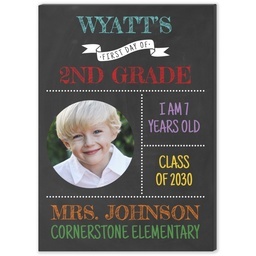 5x7 Desk Canvas with First Day of School design