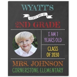 8x10 Desk Canvas with First Day of School design