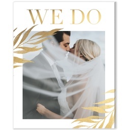 8x10 Desk Canvas with Gold Botanical Wedding design