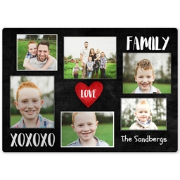Metal Print 5x7 with Family Love design