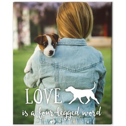 8x10 Desk Canvas with Four Legged Word - Dog design