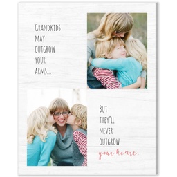 8x10 Desk Canvas with Grandkids Never Outgrow Your Heart design