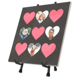 Thumbnail for Ceramic Tile with Heart Family Collage design 2