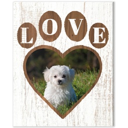 8x10 Desk Canvas with Heart Pawprint design