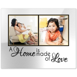 Metal Print 8x10 with Home Is Love design