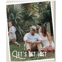 8x10 Desk Canvas with Let's Get Lost design