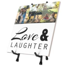 Thumbnail for Ceramic Tile with Love & Laughter design 2