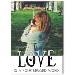 5x7 Desk Canvas with Love Is A Four Legged Word design