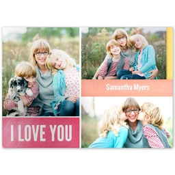 Metal Print 5x7 with Love You Color Blocks design