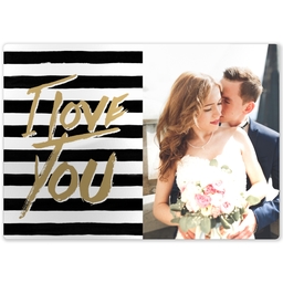 Metal Print 5x7 with Love You Stripes design