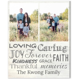 8x10 Desk Canvas with Loving Caring Family Name design