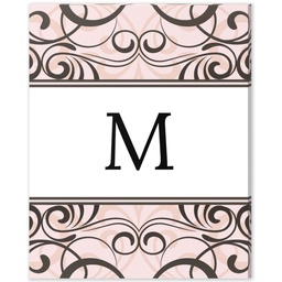 8x10 Desk Canvas with Flourished Monogram design